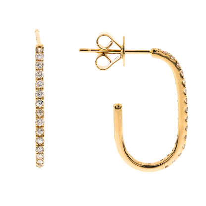 14K YELLOW GOLD DIAMOND EARRING