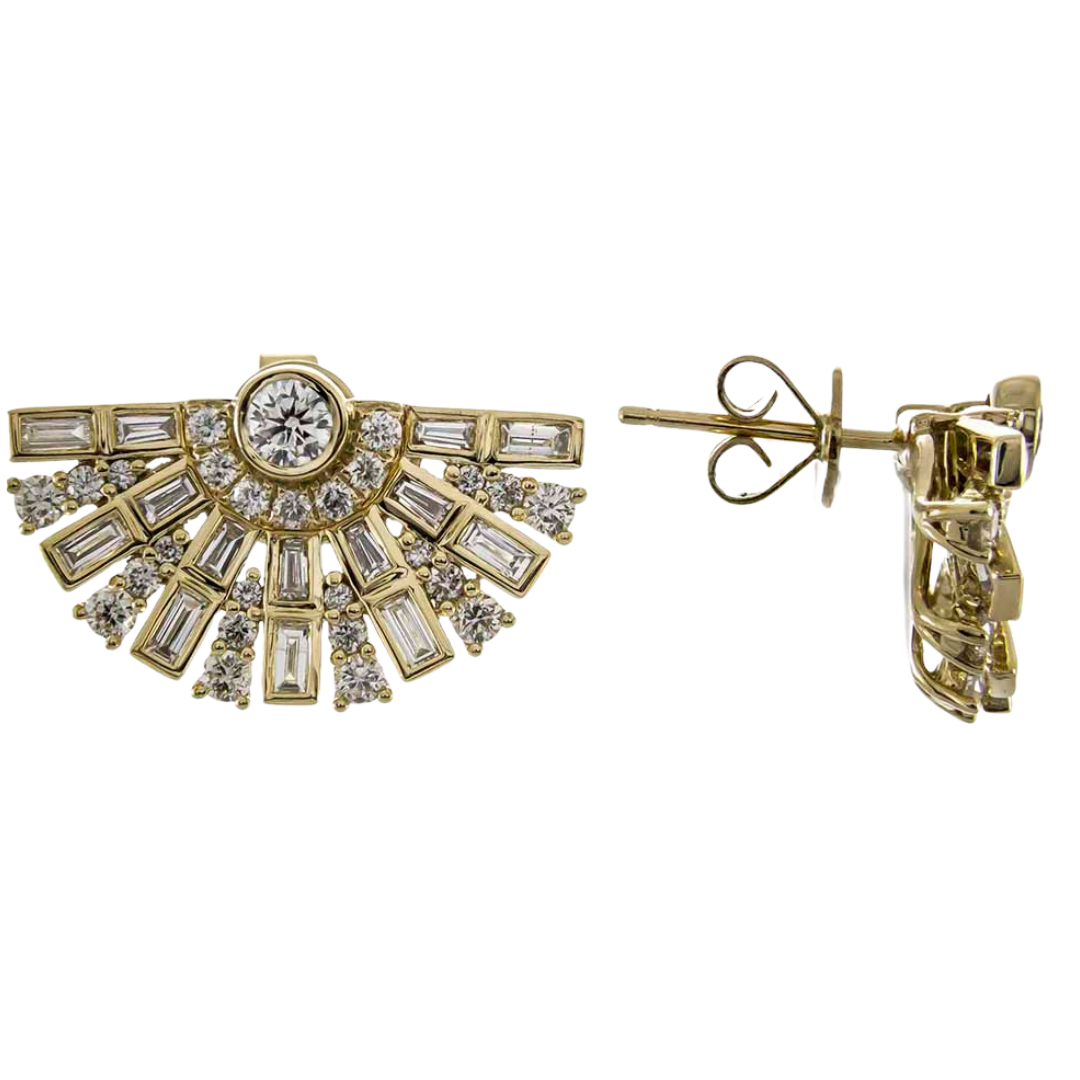 CORINNE - YELLOW GOLD DIAMOND EARRING