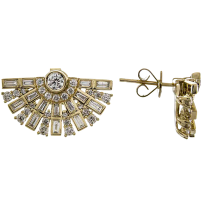 CORINNE - YELLOW GOLD DIAMOND EARRING