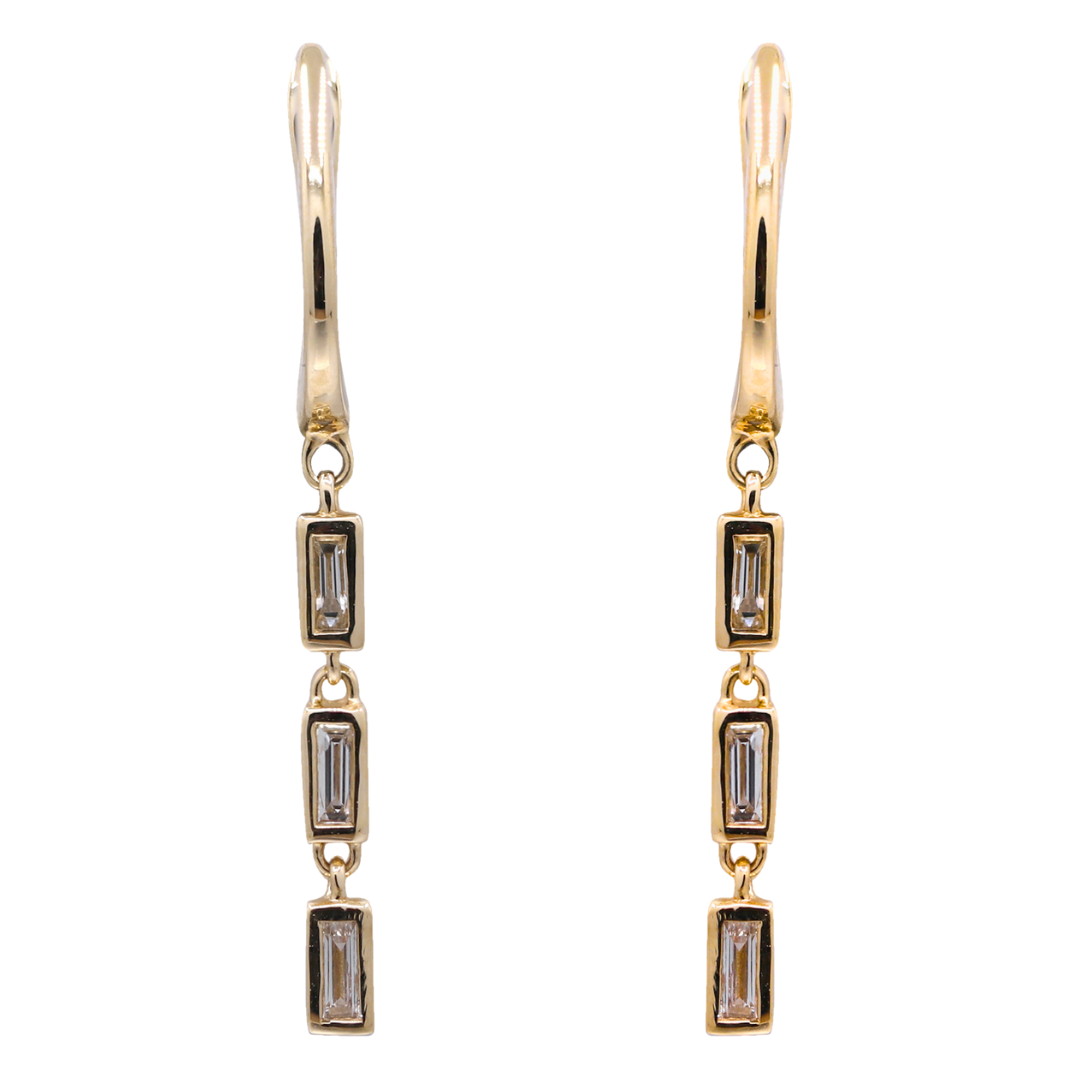 ORIANA - YELLOW GOLD DIAMOND EARRING