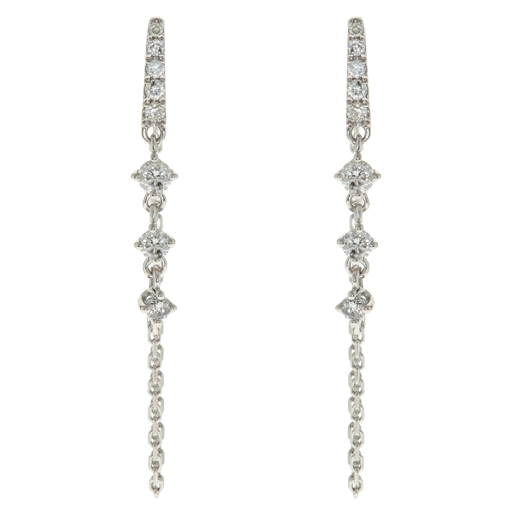 GLIMMER - WHITE GOLD DIAMOND EARRING