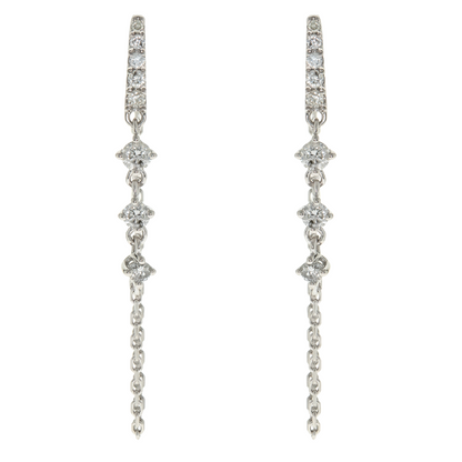 GLIMMER - WHITE GOLD DIAMOND EARRING