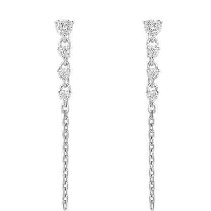 CASCADE - WHITE GOLD DIAMOND EARRING