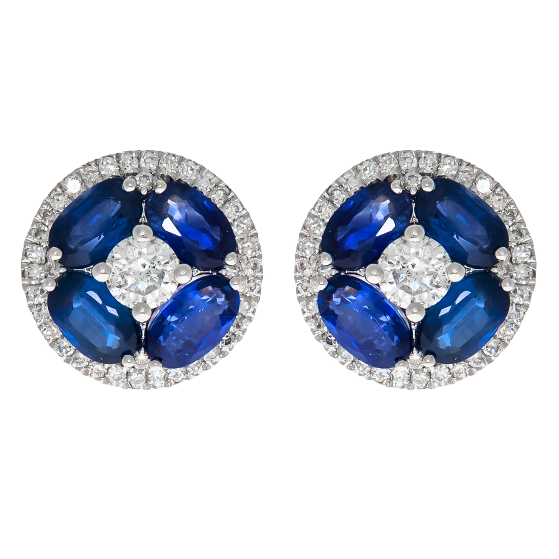 CIRELLE - WHITE BLUE SAPPHIRE EARRING