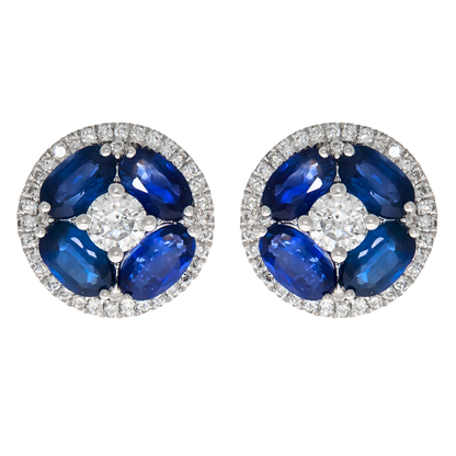 CIRELLE - WHITE BLUE SAPPHIRE EARRING