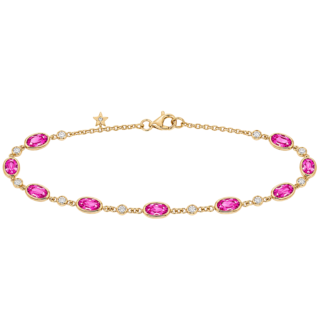 ROSÉA - YELLOW GOLD PINK SAPPHIRE BRACELET