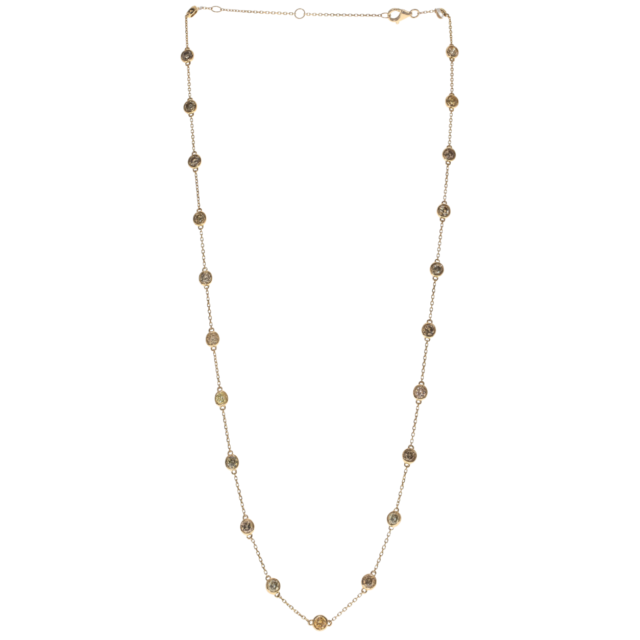 PRISM - YELLOW GOLD MULTICOLOR DIAMOND NECKLACE