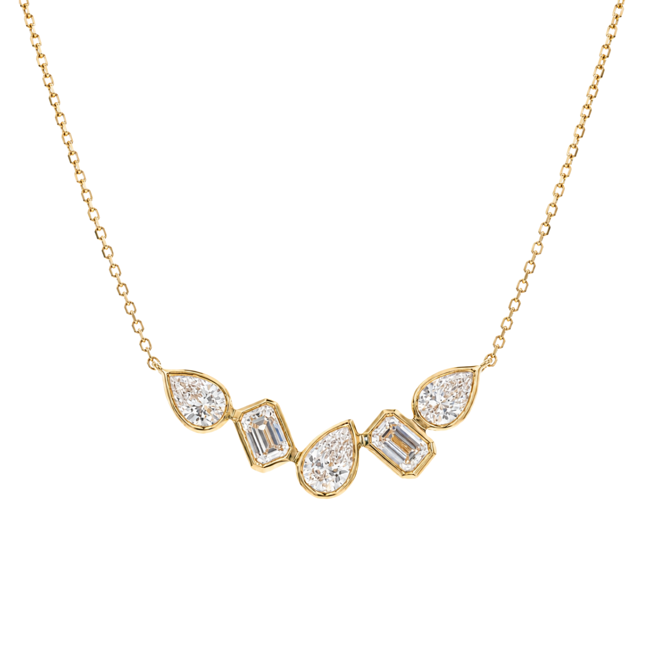 ALBA - YELLOW GOLD DIAMOND NECKLACE