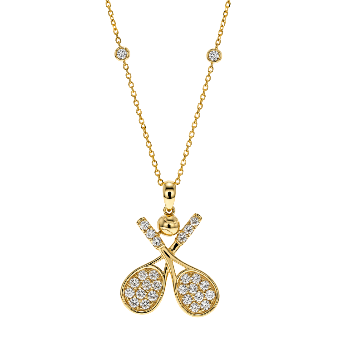 ACE - YELLOW GOLD DIAMOND NECKLACE