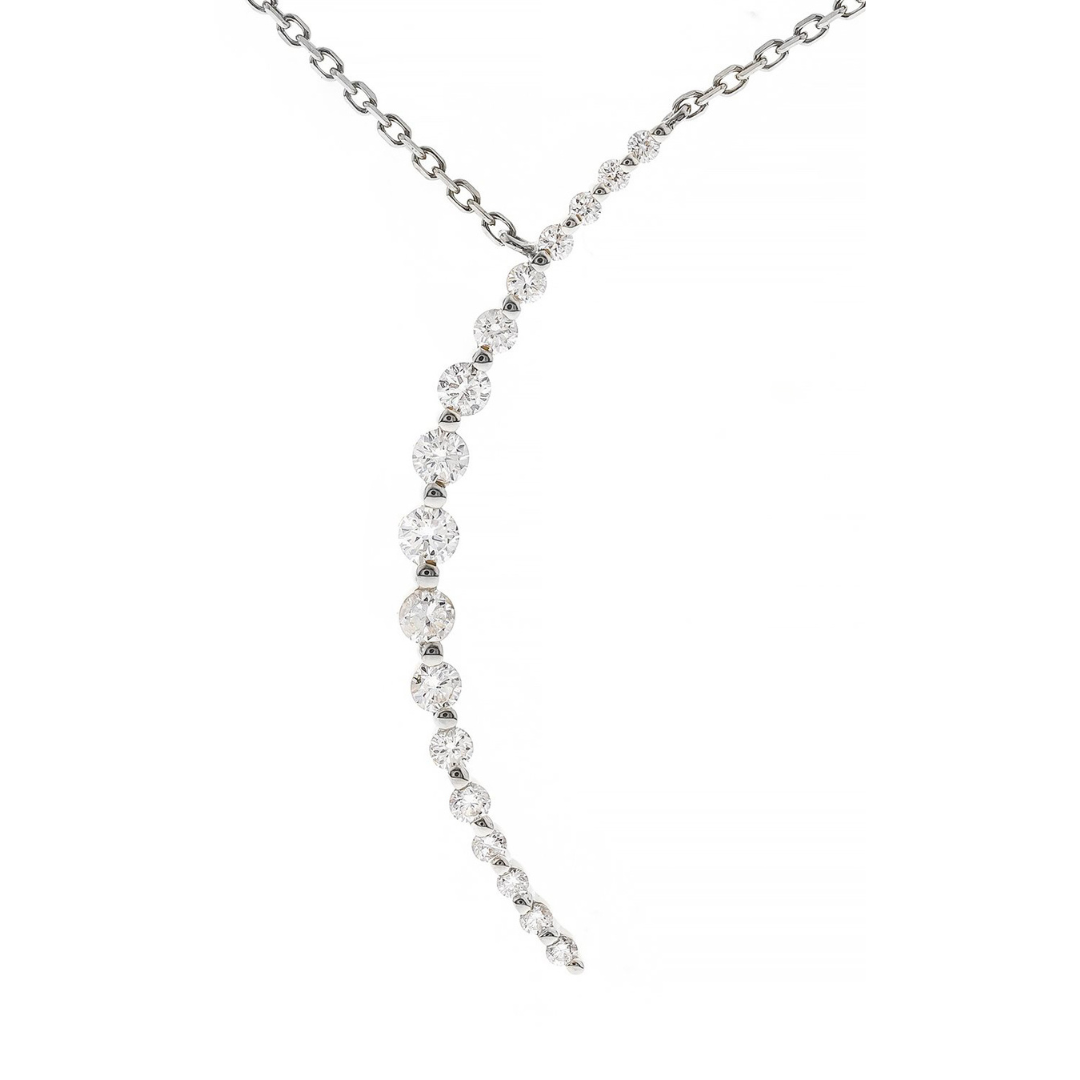14K WHITE  DIAMOND NECKLACE