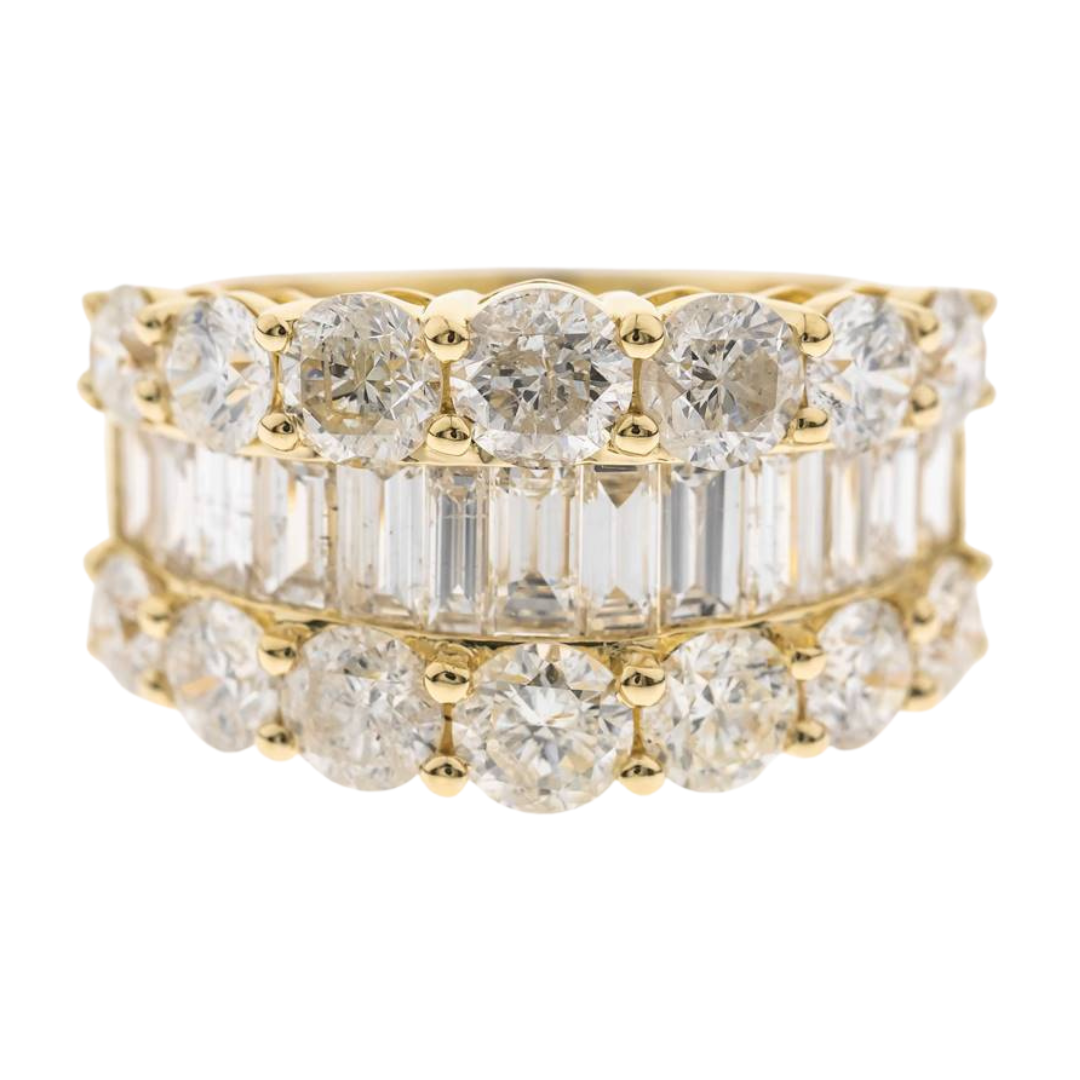 14K YELLOW GOLD  DIAMOND RING