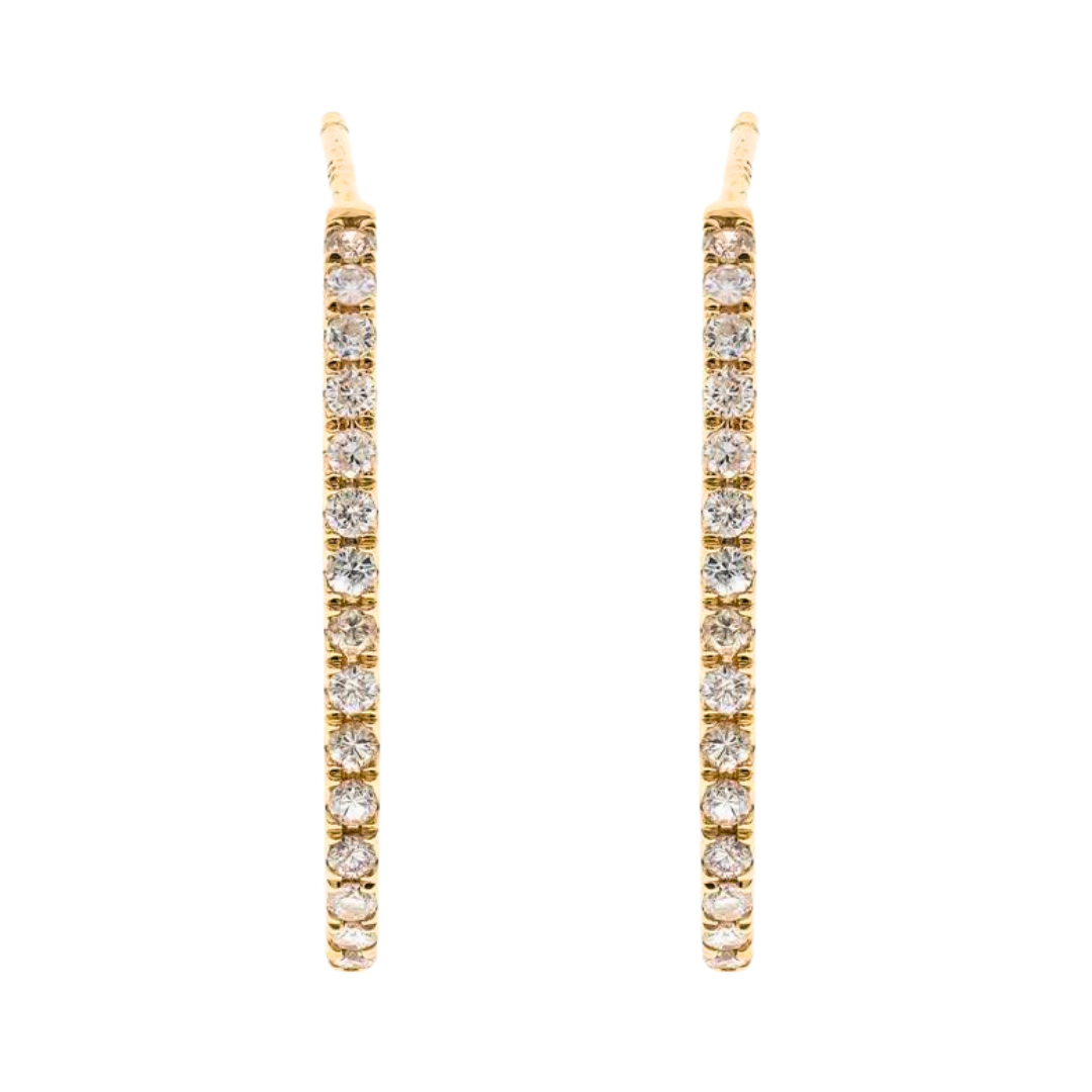 14K YELLOW GOLD DIAMOND EARRING