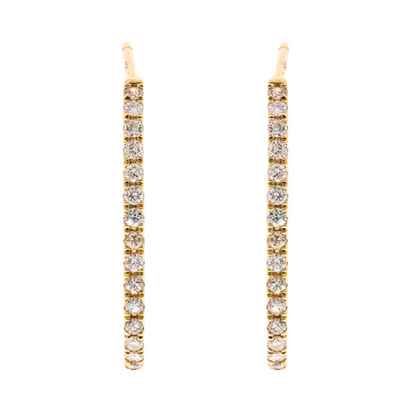 14K YELLOW GOLD DIAMOND EARRING