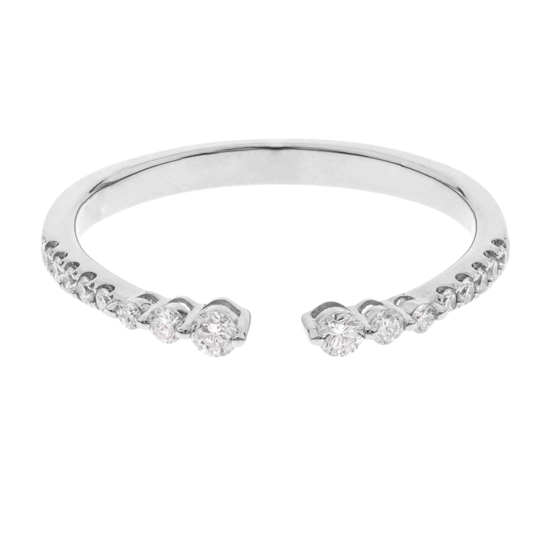 14K WHITE GOLD DIAMOND RING