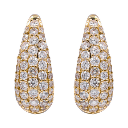 14K YELLOW GOLD  DIAMOND EARRING - FLARE