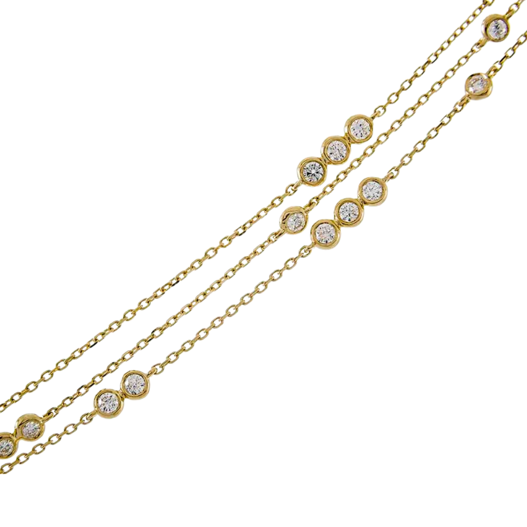 14K YELLOW GOLD DIAMOND BRACELET - RADIANCE