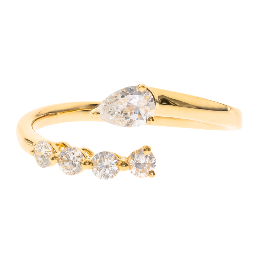 18K YELLOW GOLD DIAMOND RING - ELISIA