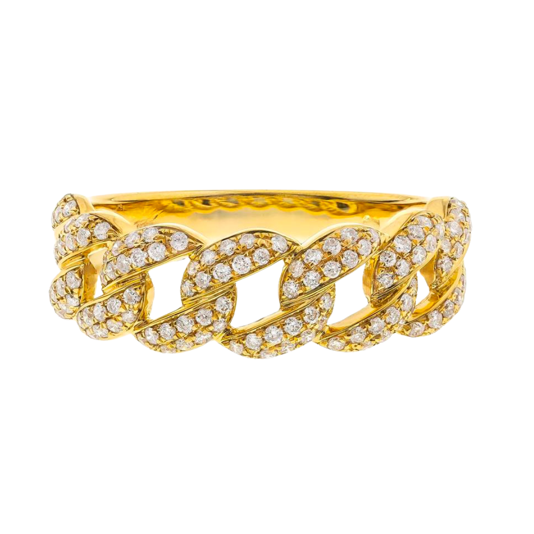 14K YELLOW GOLD DIAMOND RING - AMARA