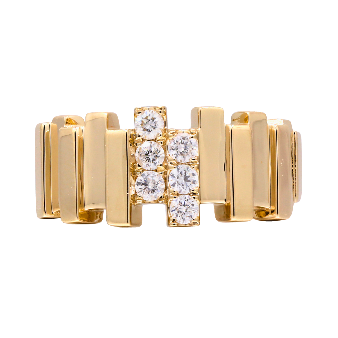 14K YELLOW GOLD DIAMOND RING - VALENCE
