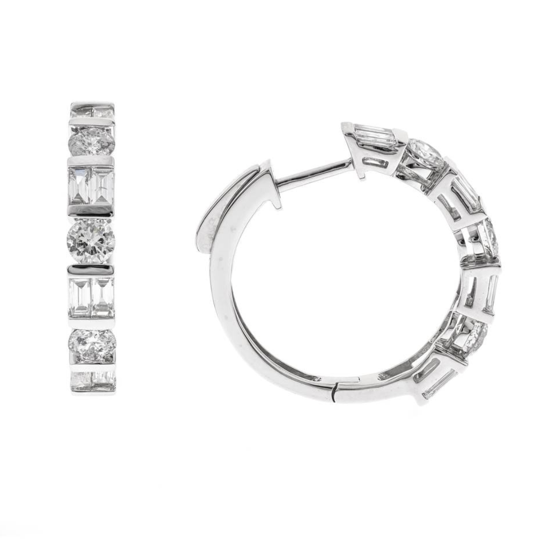 14K WHITE GOLD DIAMOND EARRING - LUCENT