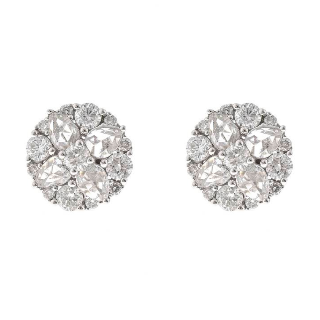 18K WHITE GOLD DIAMOND EARRING - PRISMIA