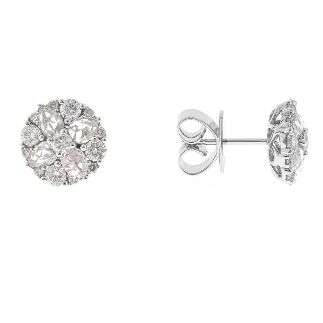 18K WHITE GOLD DIAMOND EARRING - PRISMIA
