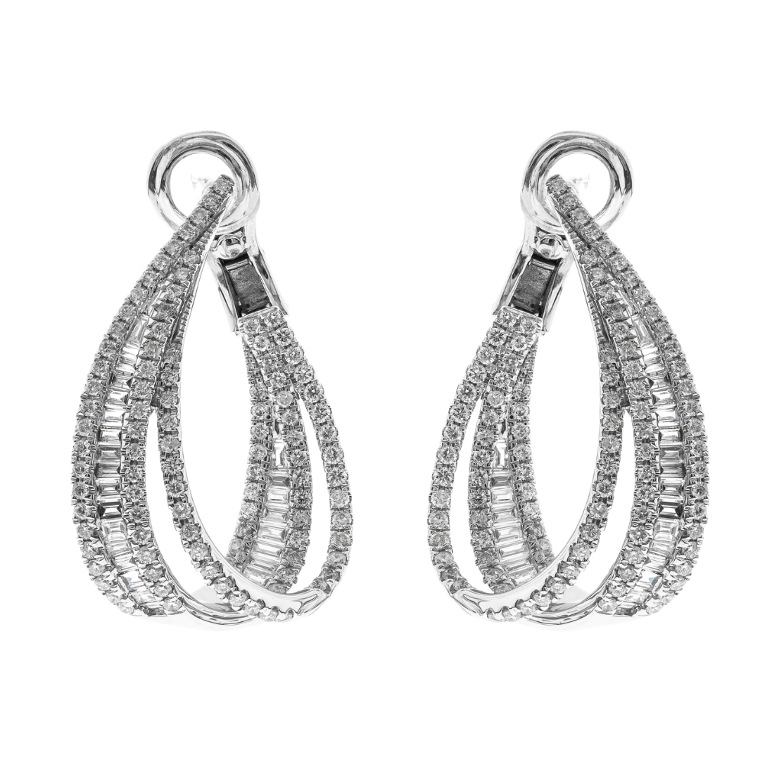 14K WHITE GOLD DIAMOND EARRING - ÉTOILE