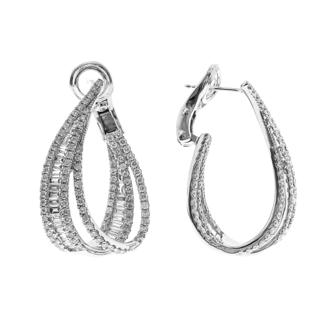 14K WHITE GOLD DIAMOND EARRING - ÉTOILE