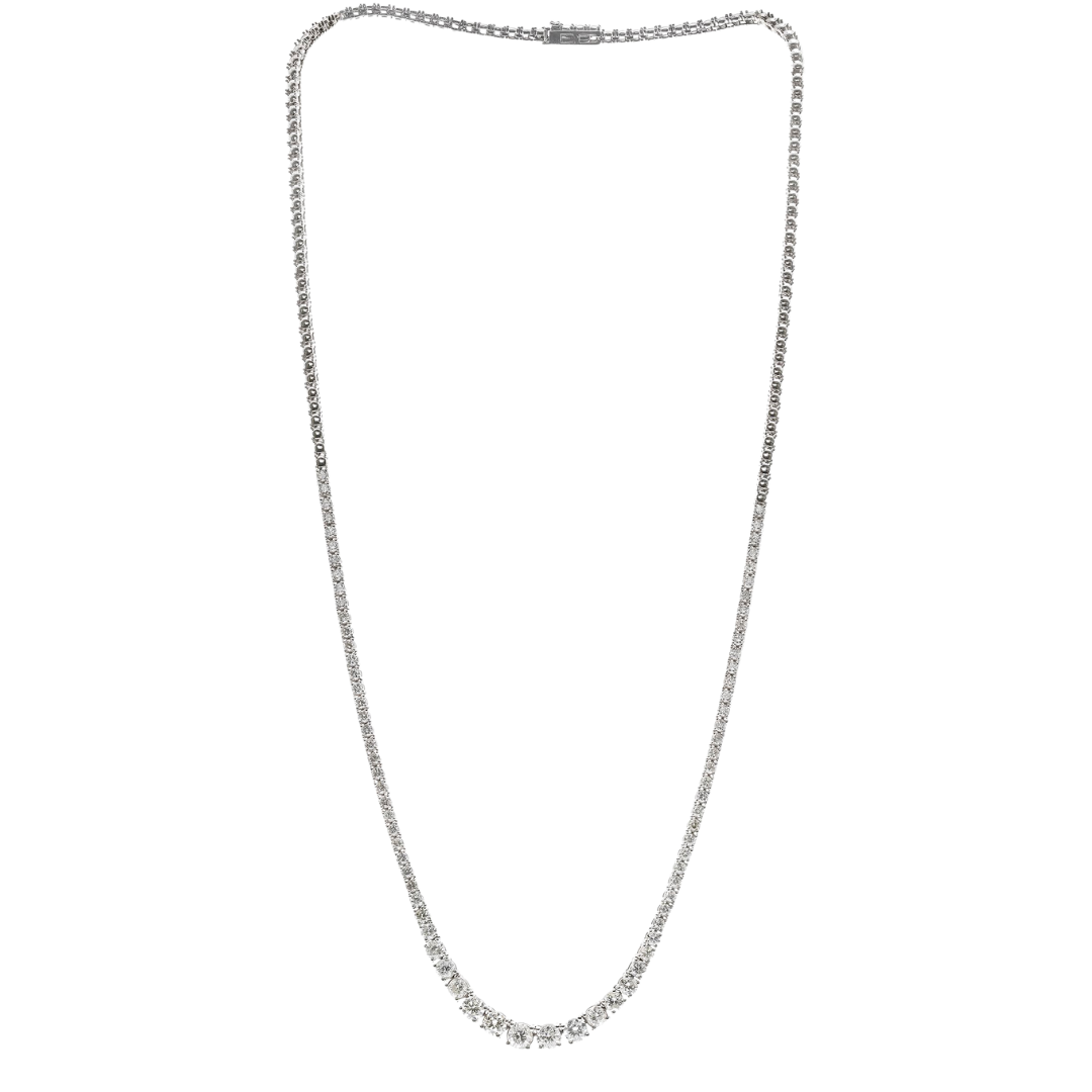 14K WHITE GOLD DIAMOND NECKLACE - EMINENCE