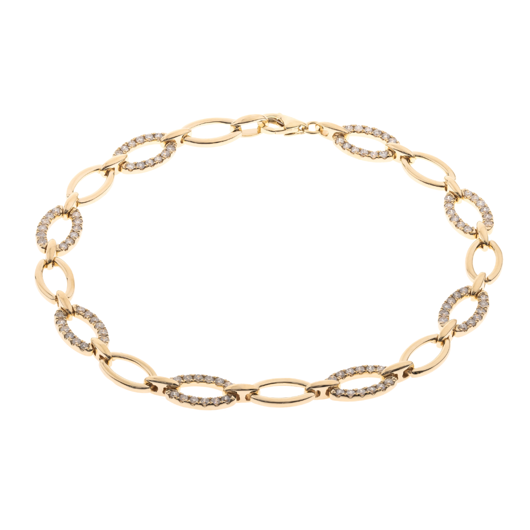 14K YELLOW GOLD DIAMOND BRACELET - CALISTA