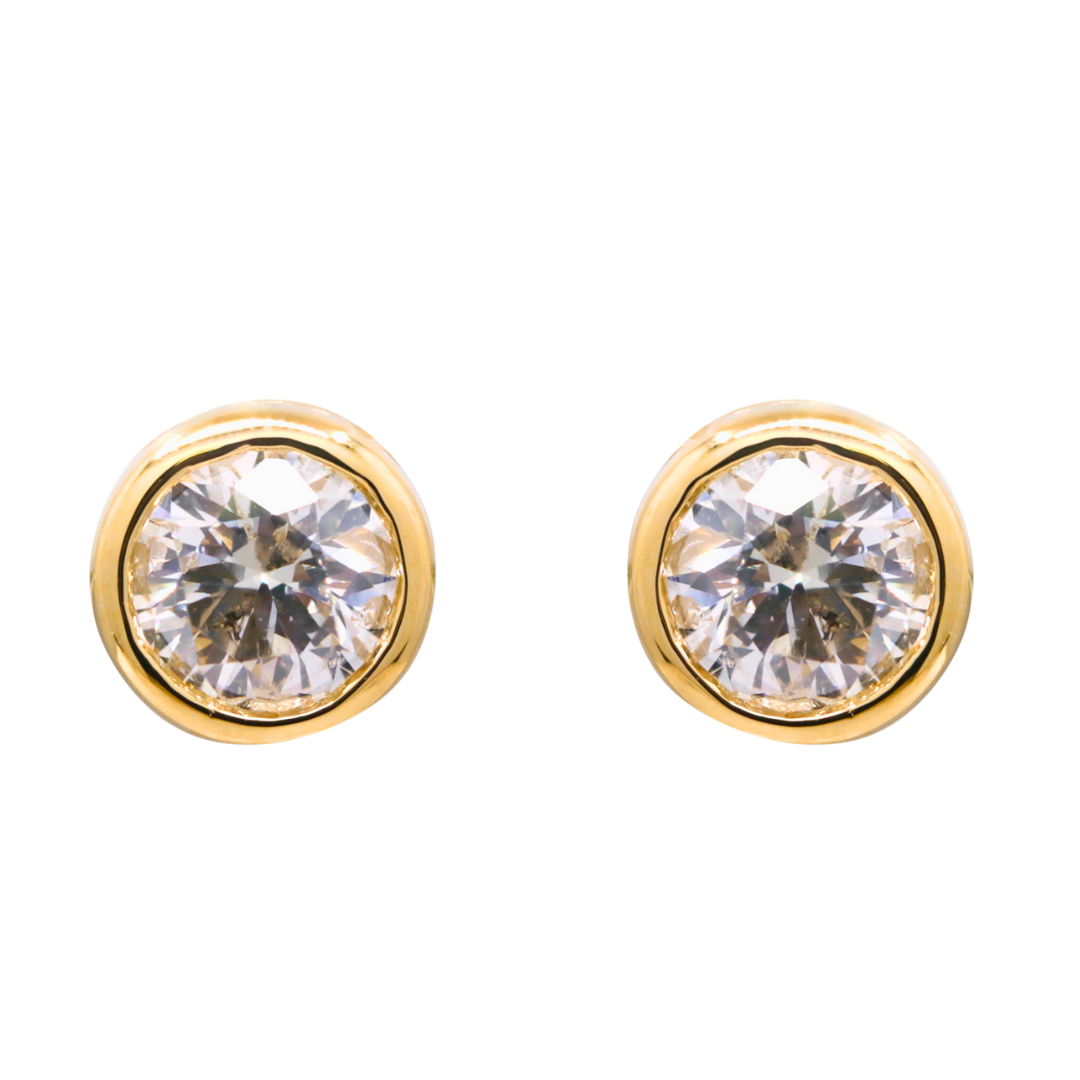 PURE - YELLOW GOLD DIAMOND EARRING
