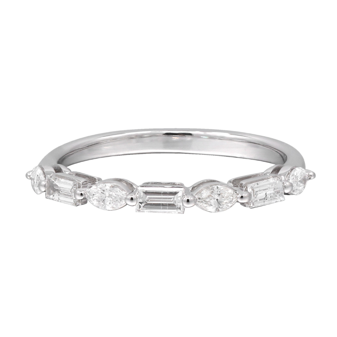 18K WHITE GOLD DIAMOND RING - AURELLE