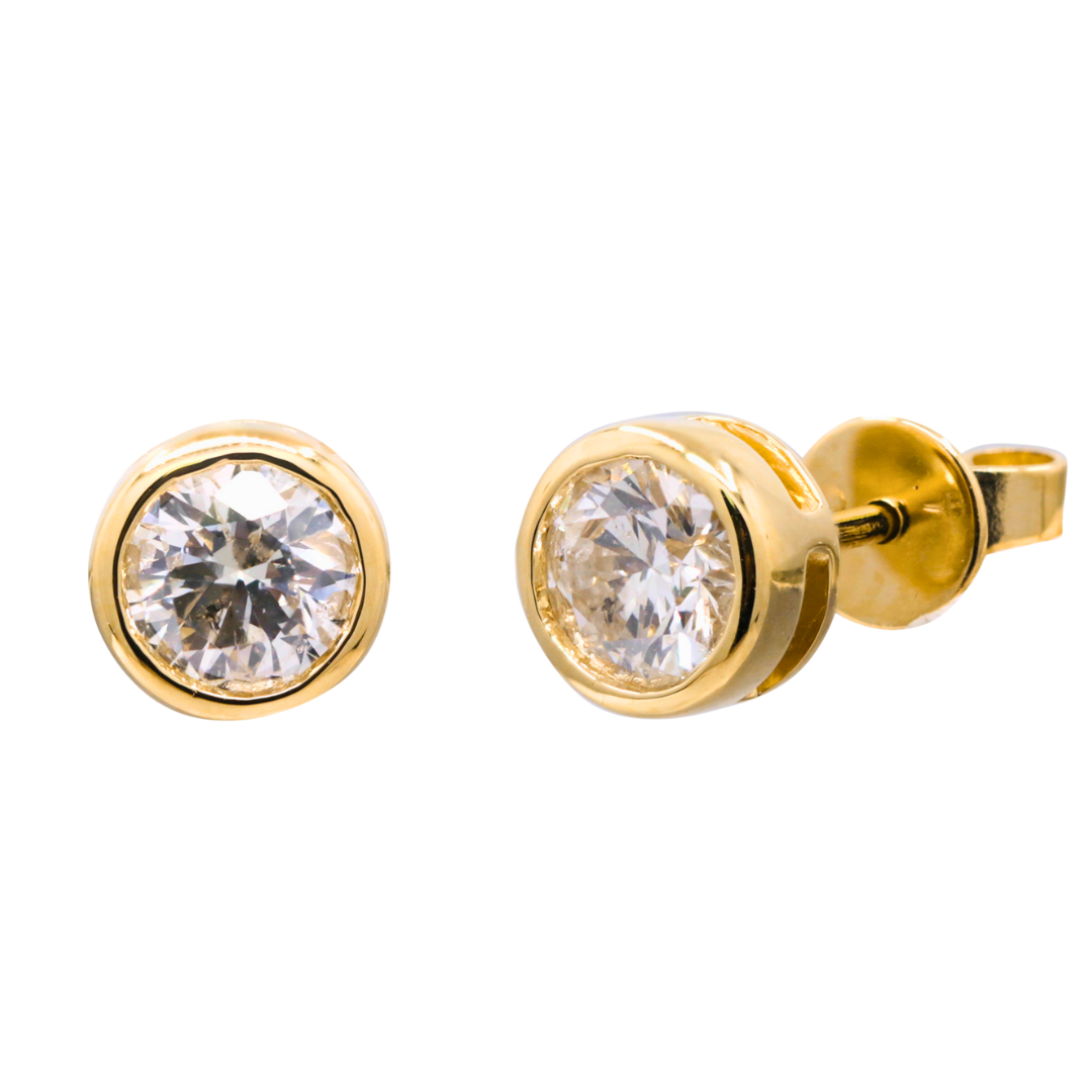 PURE - YELLOW GOLD DIAMOND EARRING