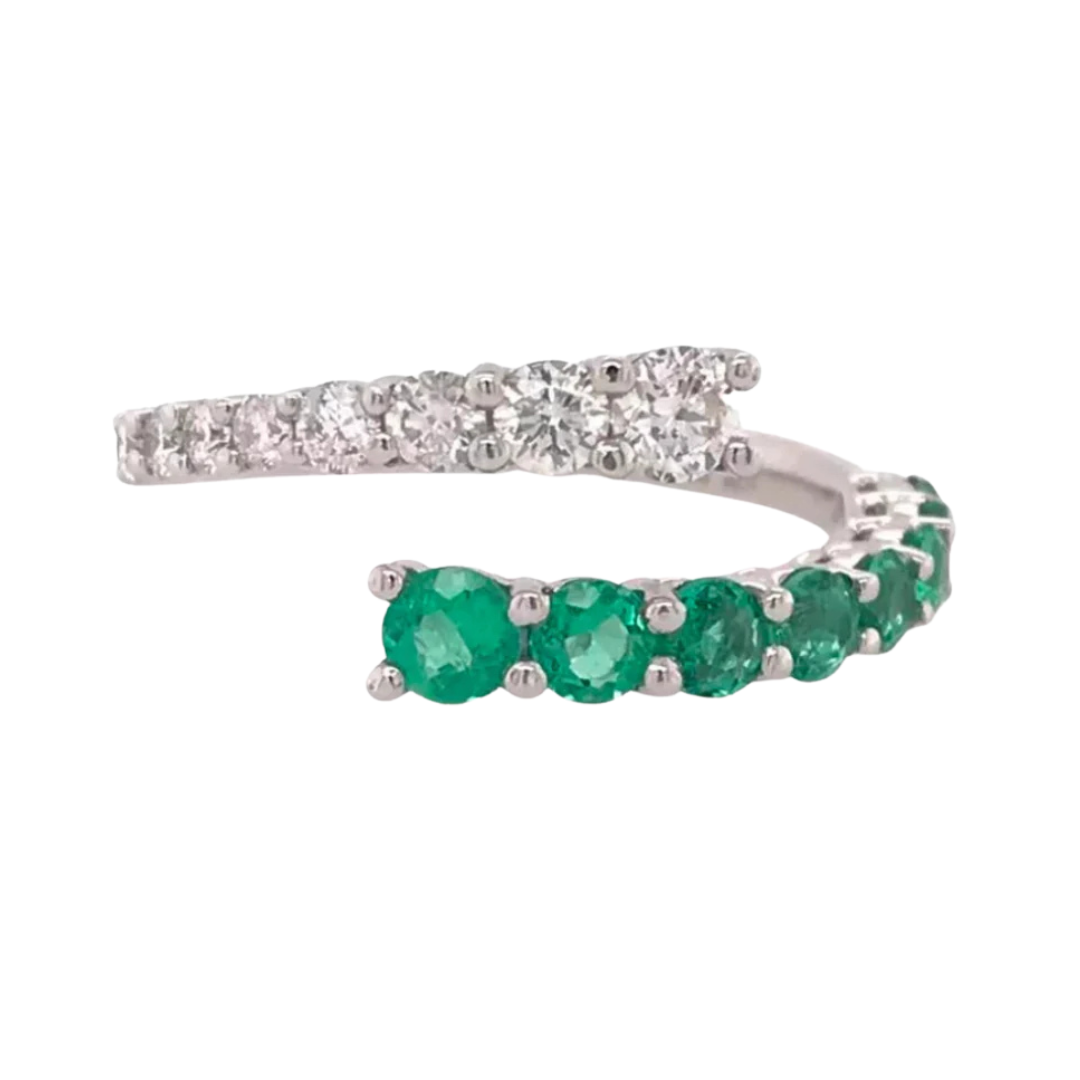 18K WHITE GOLD EMERALD RING - VERDELLE
