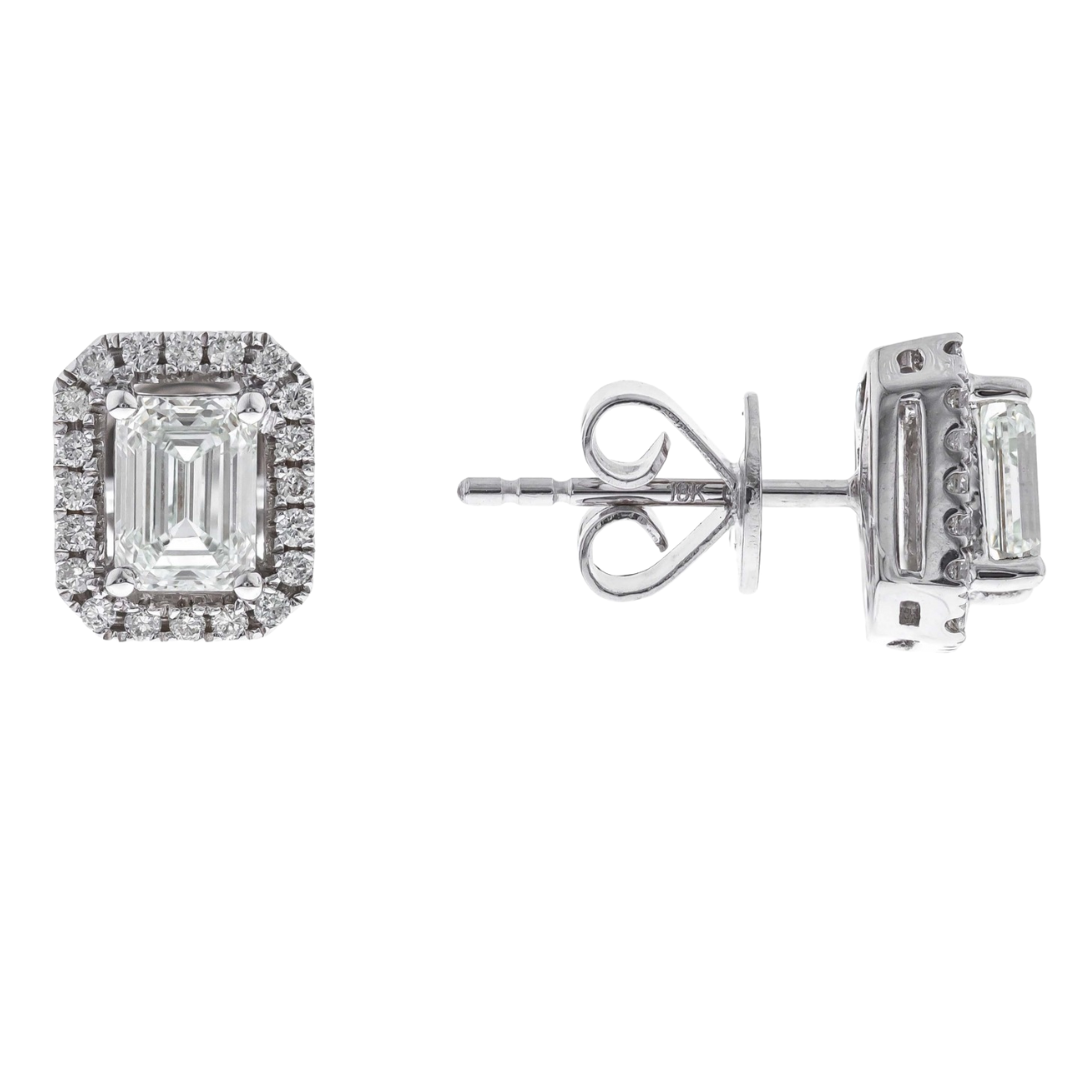 18K WHITE GOLD DIAMOND EARRING - ÉLANOR