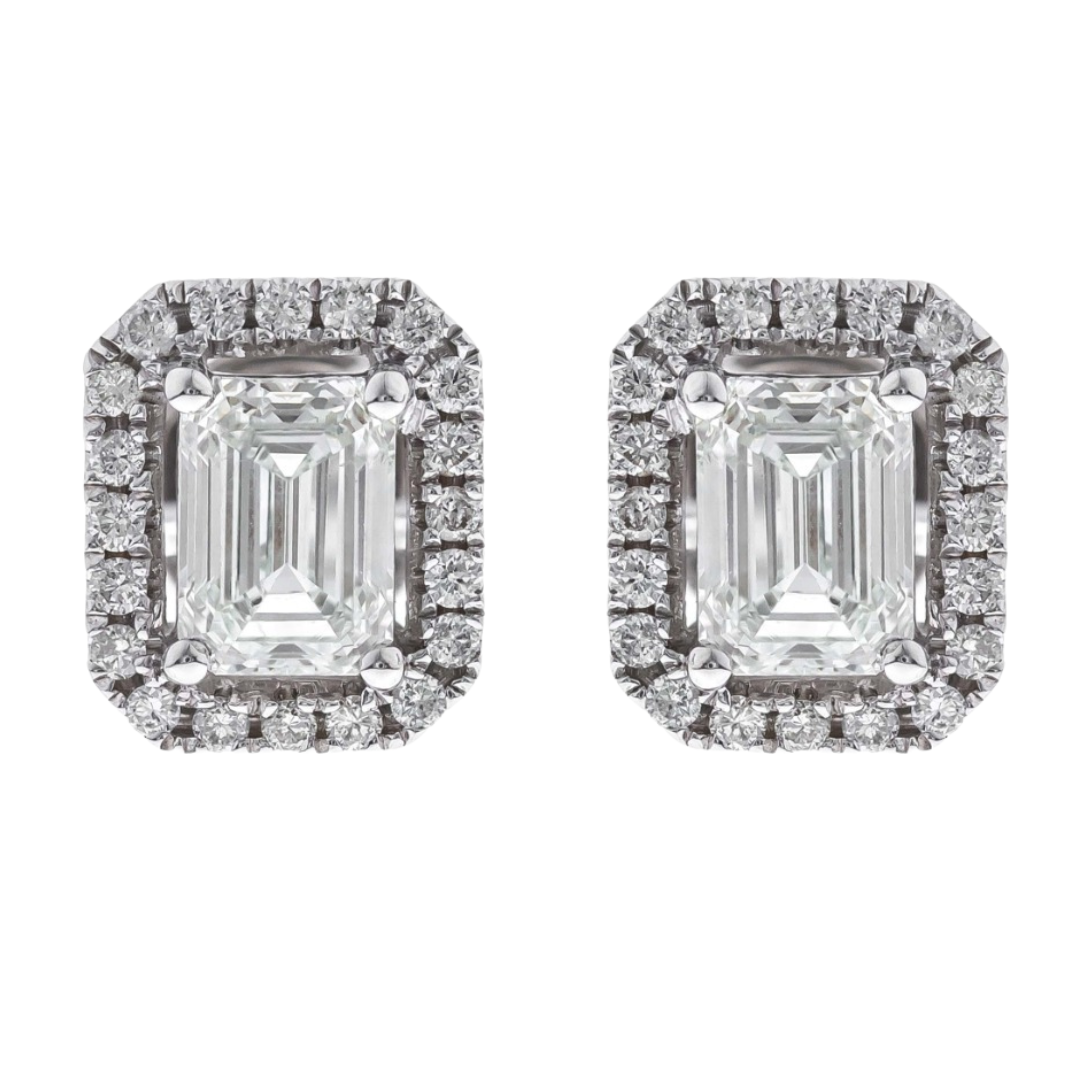 18K WHITE GOLD DIAMOND EARRING - ÉLANOR