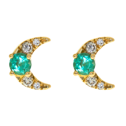 18K YELLOW  EMERALD EARRING - MOONLIGHT