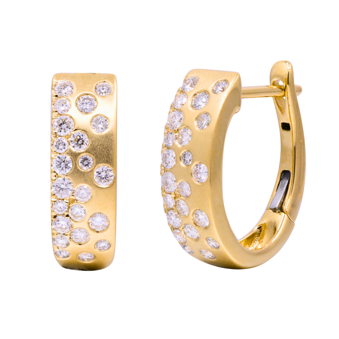 LUMINAE - YELLOW GOLD DIAMOND EARRING