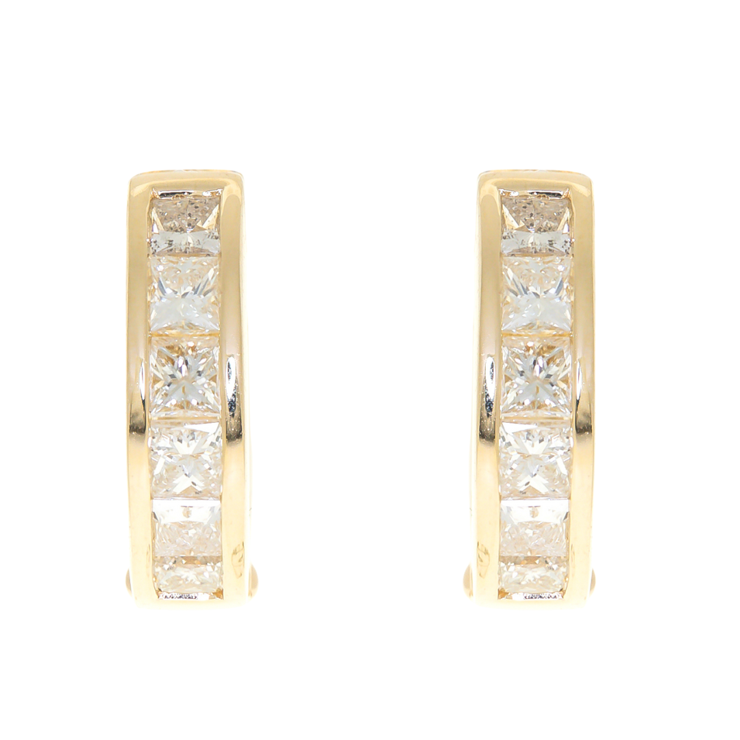 DORÉA - YELLOW GOLD DIAMOND EARRING