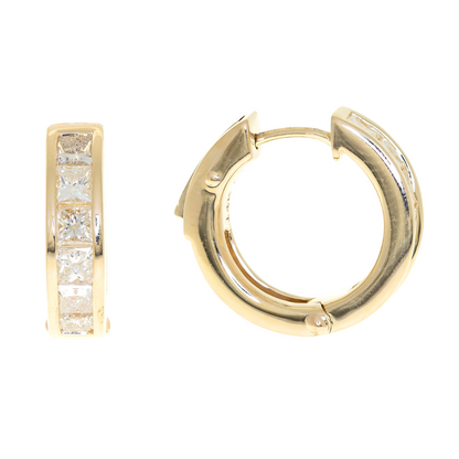 DORÉA - YELLOW GOLD DIAMOND EARRING