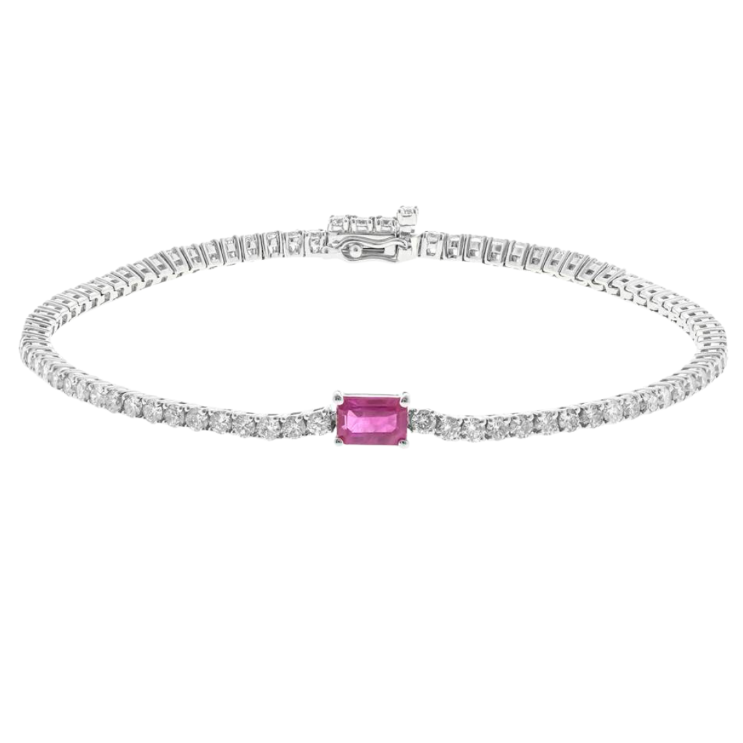 ROUGE - WHITE GOLD RUBY BRACELET