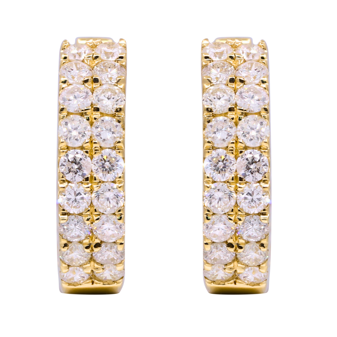 CLARION - YELLOW GOLD DIAMOND EARRING