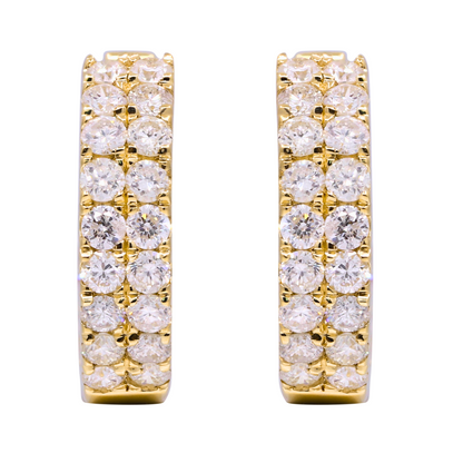 CLARION - YELLOW GOLD DIAMOND EARRING
