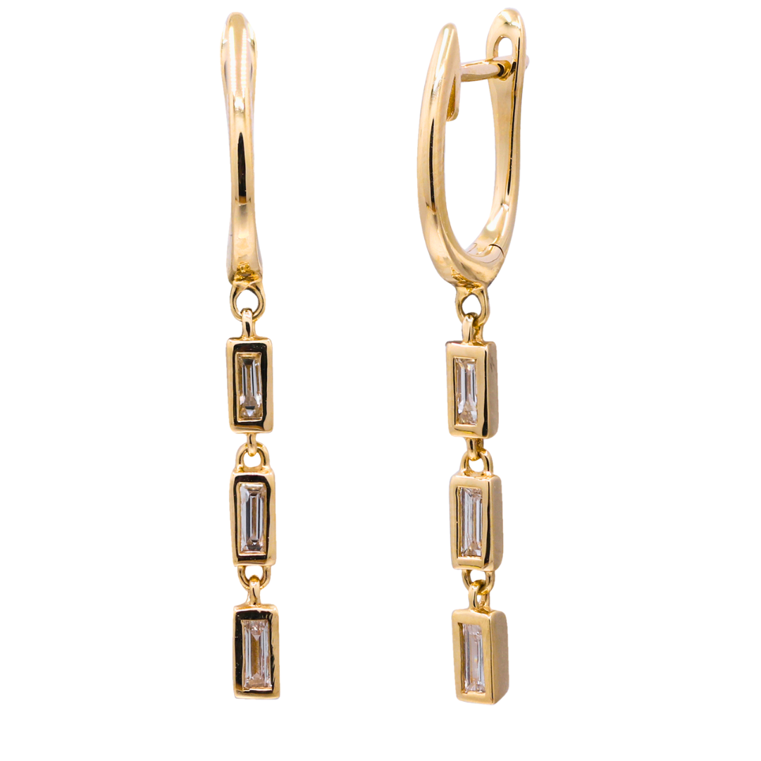 ORIANA - YELLOW GOLD DIAMOND EARRING