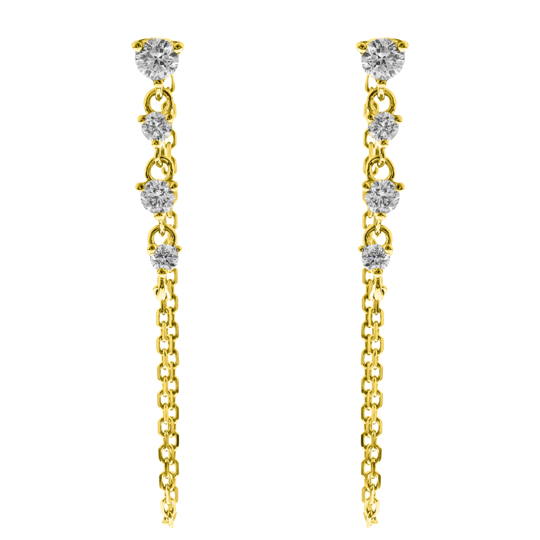 SEREN - YELLOW GOLD DIAMOND EARRING