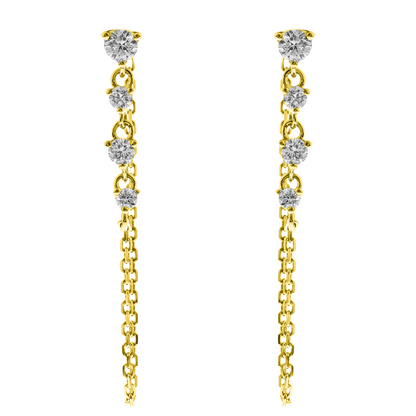 SEREN - YELLOW GOLD DIAMOND EARRING