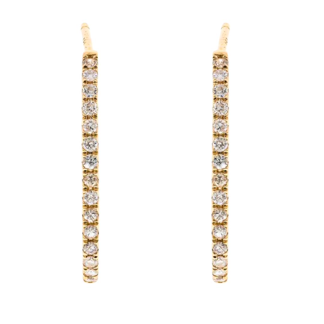 ZERINE - YELLOW GOLD DIAMOND EARRING