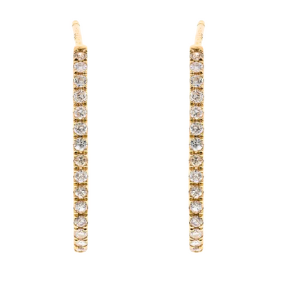 ZERINE - YELLOW GOLD DIAMOND EARRING
