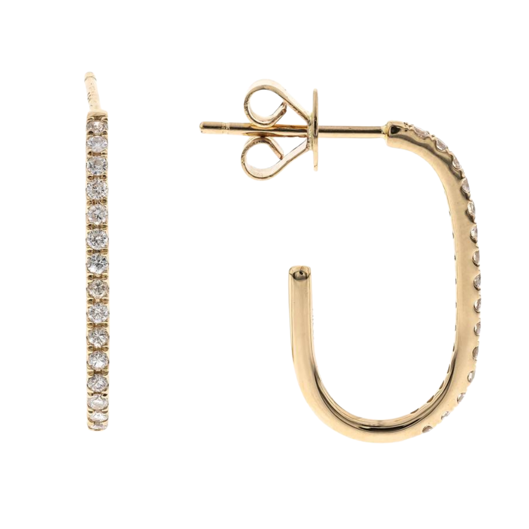 ZERINE - YELLOW GOLD DIAMOND EARRING