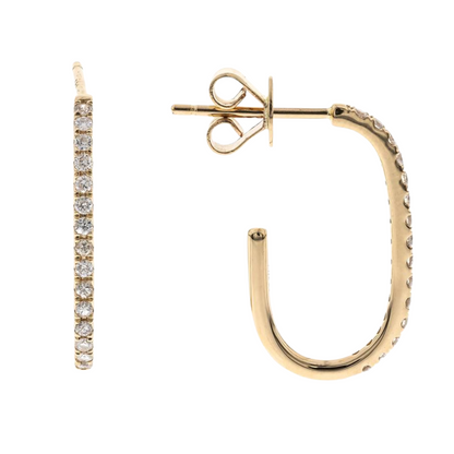 ZERINE - YELLOW GOLD DIAMOND EARRING